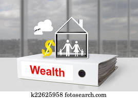 kontor, springbind, rigdom, familie, hus