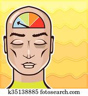 Relax Alert gauge meditating person