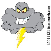 sturmwolke, mit, blitz sturmwolke, mit, blitz