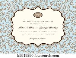 Vector Ornate Frame and Blue Ivy Background Vector Ornate Frame and Blue Ivy Background