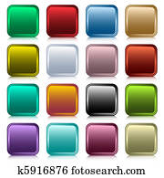 Web buttons square set