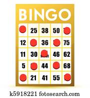 winnaar, gele, bingo kaart