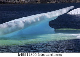 colorful Newfoundland iceberg