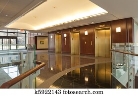 Elevators in modern building Elevators in modern building