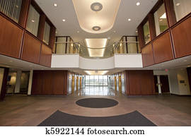 Lobby in office building Lobby in office building