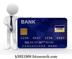 Man showing credit card Man showing credit card