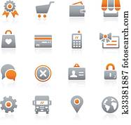 Online Store Icons Graphite
