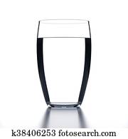 Water Glass on White Water Glass on White