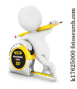 3d white people measuring tape 3d white people measuring tape