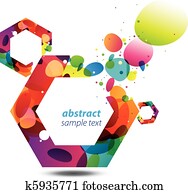 abstrakt, sechseck, hintergrund