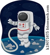 Astronaut Space Walk