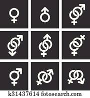 Gender symbol icons