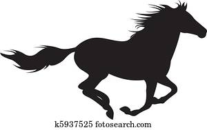 pferd, silhouette, vektor pferd, silhouette, vektor