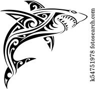 Shark tattoo shape Shark tattoo shape