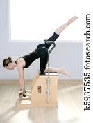 קומבינציה, wunda, פילטים, כסא, אישה, כושר גופני, יוגה, אולם התעמלות