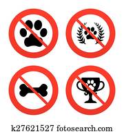 Panneau A Interdiction Chien Et Chat Clipart K Fotosearch