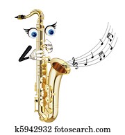 Saxophone Clip Art | Our Top 1000+ Saxophone Vectors | Fotosearch