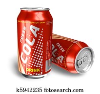 Cola drinks in metal cans Cola drinks in metal cans