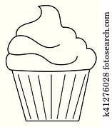 Cupcake Coloring Page