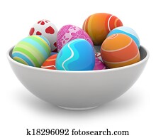 easter eggs in a white bowl easter eggs in a white bowl