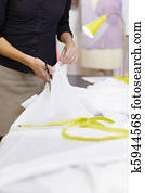 femme, fonctionnement, dans, conception mode, studio