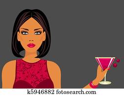 Lady with a cocktail Lady with a cocktail