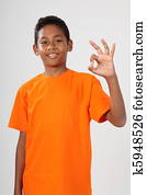 tanít fiú, ad, jóváhagy, jelez