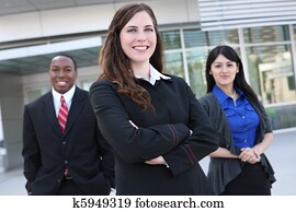 verschieden, mitarbeitergruppe, an, büro