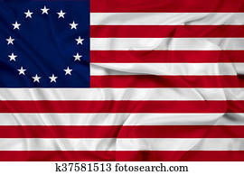 Waving Betsy Ross Flag Waving Betsy Ross Flag