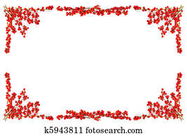 חג המולד, גבול, עם, עינבים אדומים