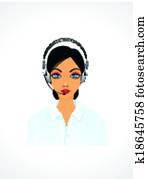 abstract call centre lady