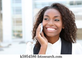African Business Woman on Phone