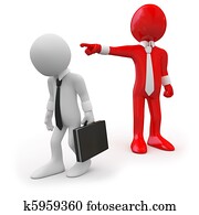 Boss dismissing an employee Boss dismissing an employee