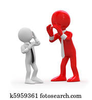 Boss yelling at an employee Boss yelling at an employee