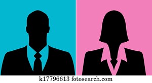 Businessman and businesswoman icons