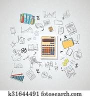 Calculator Accountant Business Doodle Hand Draw Sketch Calculator Accountant Business Doodle Hand Draw Sketch