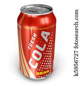 Cola drink in metal can Cola drink in metal can