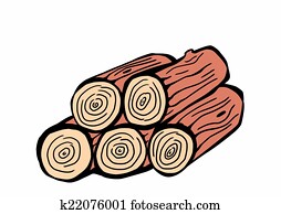 hand drawn wood logs hand drawn wood logs
