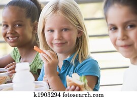 Kindergarten children eating lunch Kindergarten children eating lunch