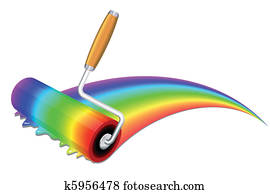 quadro, um, arco íris