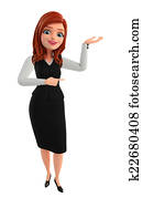 Young Business Woman with holding pose Young Business Woman with holding pose