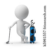 3d small people - golf 3d small people - golf