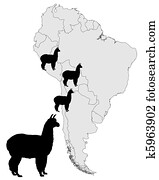 Alpaca range map Alpaca range map