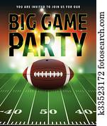 American Football Party Invitation