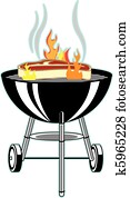 Clip Art of It's BBQ Time k8695289 - Search Clipart, Illustration ...