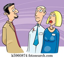 Boss talking to employees Boss talking to employees