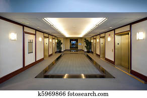 Elevators in office building