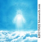 jesus christus, in, himmel