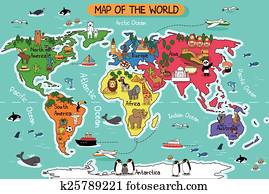 Map of the world Map of the world