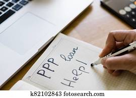 ppp, darlehen, gehaltsscheck, schutz, program., einzelfachhandel, hilfe, während, covid-19